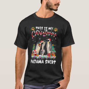 Dit is mijn kerstpyjama pinguïn Kerstman T-shirt