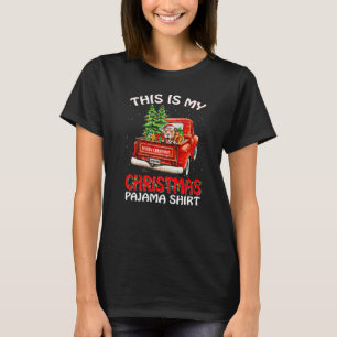 Dit is mijn kerstpyjama Pit Bull Truck Rood T-shirt