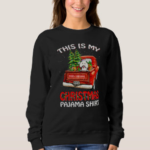 Dit is mijn kerstpyjama  Poodle Truck Rood  1 Trui
