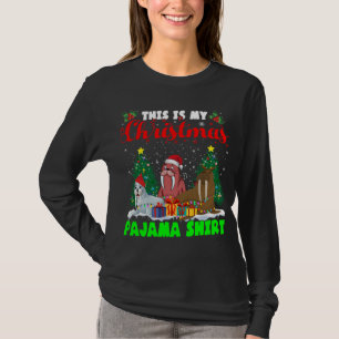 Dit is mijn kerstpyjama Santa ELF rendiermuur T-shirt