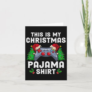 Dit is mijn kerstpyjama Santa Hat Gamer video Kaart