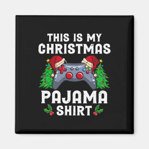 Dit is mijn kerstpyjama Santa Hat Gamer video Magneet
