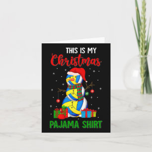 Dit is mijn kerstpyjama Santa volleybal liefhebber Kaart
