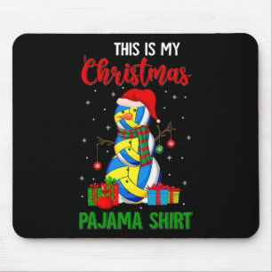 Dit is mijn kerstpyjama Santa volleybal liefhebber Muismat