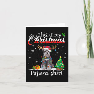 Dit is mijn Kerstpyjama Schnauzer Lover Dog Me Kaart
