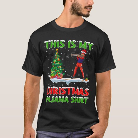 Dit is mijn kerstpyjama-Shirt Biathlon Christm T-shirt (Voorkant)