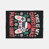 Dit is mijn kerstpyjama-shirt gaming Kerstmis mann Fleece Deken (Voorkant (Horizontaal))