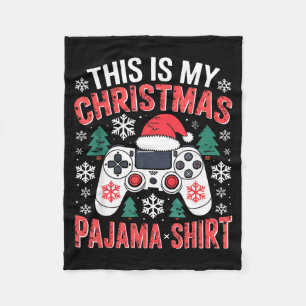 Dit is mijn kerstpyjama-shirt gaming Kerstmis mann Fleece Deken
