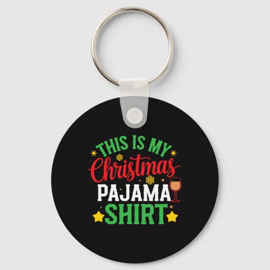 Dit Is Mijn Kerstpyjama Shirt Grappige Kerst Pjs M Sleutelhanger (Voorkant)