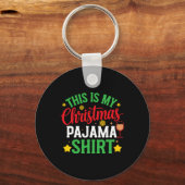 Dit Is Mijn Kerstpyjama Shirt Grappige Kerst Pjs M Sleutelhanger (Voorkant)
