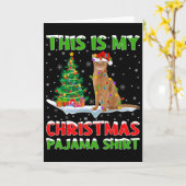 Dit is mijn kerstpyjama-shirt Kerstmis  Kaart (Gele Bloem)
