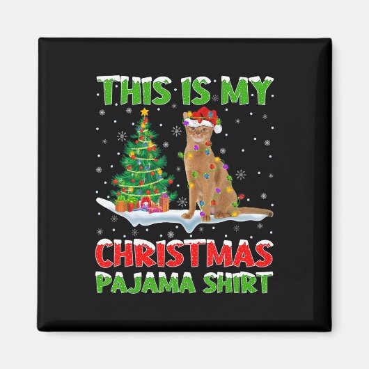Dit is mijn kerstpyjama-shirt Kerstmis  Magneet (Voorkant)