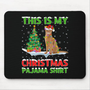 Dit is mijn kerstpyjama-shirt Kerstmis Muismat