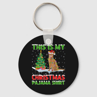 Dit is mijn kerstpyjama-shirt Kerstmis  Sleutelhanger