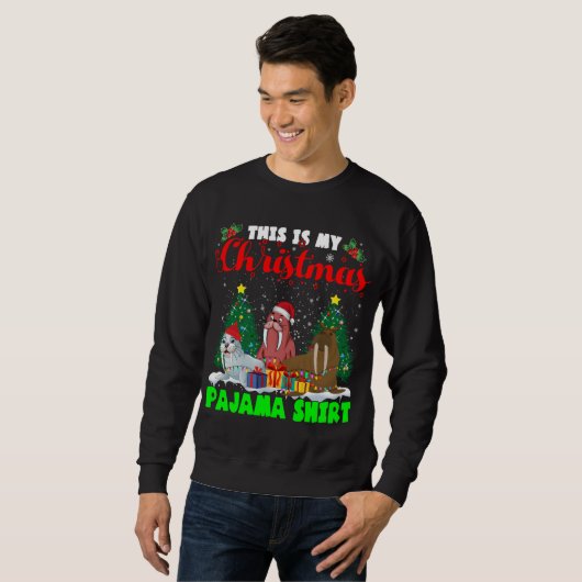 Dit is mijn kerstpyjama Shirt Santa ELF Reinde (Voorkant volledig)