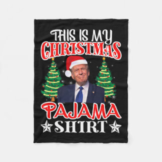 Dit is mijn kerstpyjama-Shirt Trump Santa Hat Fleece Deken