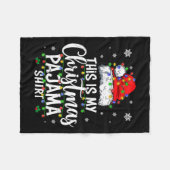 Dit is mijn kerstpyjama verlichting mannen vrouwen fleece deken (Voorkant (Horizontaal))