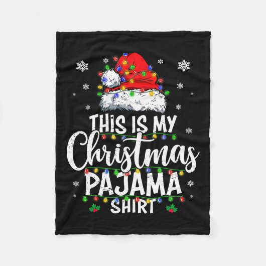 Dit is mijn kerstpyjama verlichting mannen vrouwen fleece deken (Voorkant)