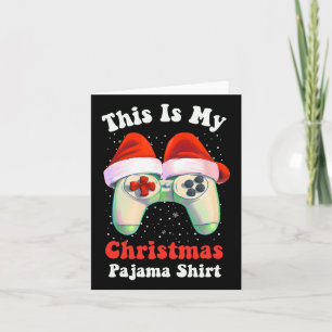 Dit is mijn kerstpyjama videospel gamers jongens kaart
