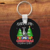 Dit is mijn kerstpyjama windhond Xmas PJS Sleutelhanger (Voorkant)