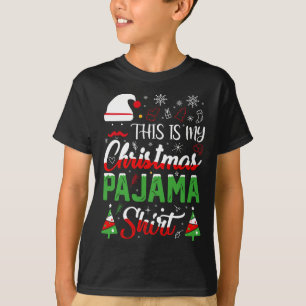 Dit is mijn kerstpyjama X-mas Light Santa Flam T-shirt