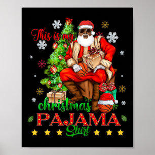 Dit is mijn kerstpyjama Zwart Afro-Amerikaans Poster