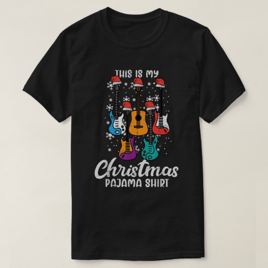 Dit is mijn kerstShirt Guitar Xmas Man W T-shirt (Design voorkant)