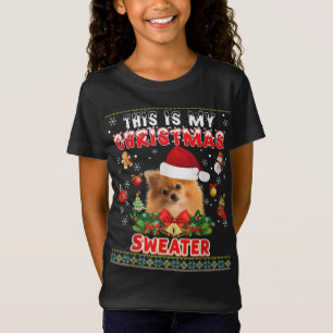 Dit is mijn kerstSweater Pomeranian Dog Ugly M T-shirt