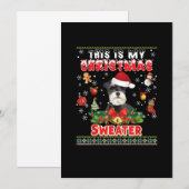 Dit is mijn kerstSweater Schnauzer Dog. Aankondiging (Voorkant / Achterkant)