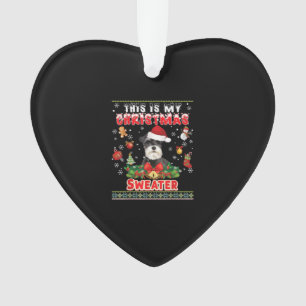 Dit is mijn kerstSweater Schnauzer Dog. Ornament