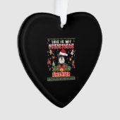 Dit is mijn kerstSweater Schnauzer Dog. Ornament (voorkant)