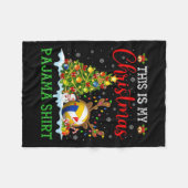 Dit is mijn kerstvolleybal pyjama Funny Xmas Fleece Deken (Voorkant (Horizontaal))