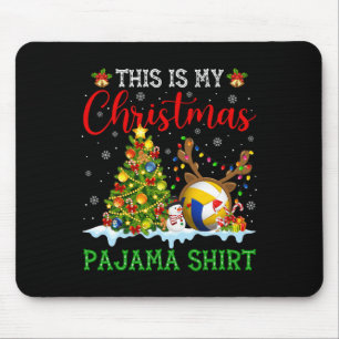 Dit is mijn kerstvolleybal pyjama Funny Xmas Muismat