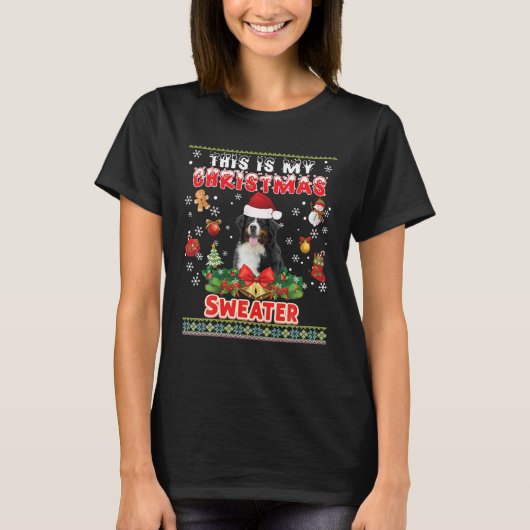 Dit is mijn kerstzuster Bernese Mountain Dog. T-shirt (Voorkant)