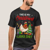 Dit is mijn kip kerst pyjama verlichting Santa H T-shirt (Voorkant)