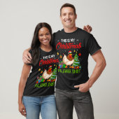 Dit is mijn kip kerst pyjama verlichting Santa H T-shirt (Unisex)