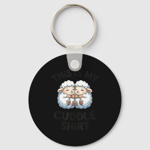 Dit Is Mijn Knuffelshirt Cute Schaap Koppel Slaap Sleutelhanger