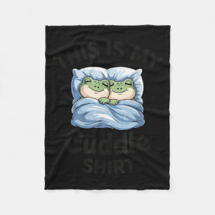 Dit Is Mijn Knuffelshirt Grappige Kikker Koppel Fleece Deken