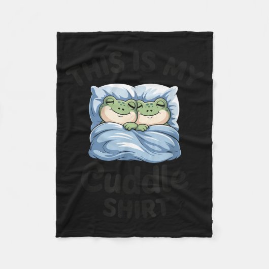 Dit Is Mijn Knuffelshirt Grappige Kikker Koppel  Fleece Deken (Voorkant)