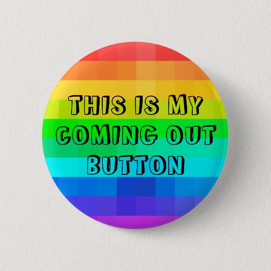 Dit is mijn komende Button LGBTQ Gay Pride (Voorkant)