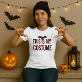 Dit is mijn kostuum druipende enge tekst Halloween T-shirt