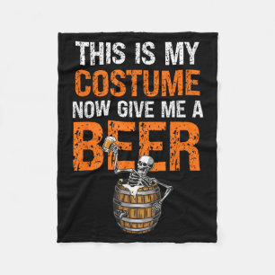 Dit Is Mijn Kostuum Geef Me Een Bier Funny Hallowe Fleece Deken