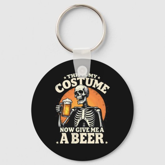 Dit is mijn kostuum... geef me nu een bierhallowee sleutelhanger (Voorkant)