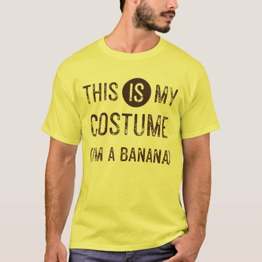 Dit is mijn kostuum Ik ben een banaan Grappige Hal T-shirt (Voorkant)