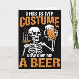 Dit Is Mijn Kostuum Nu Geef Me Een Bier Halloween  Kaart
