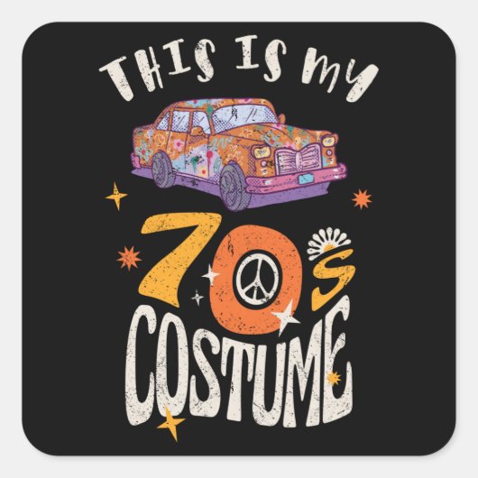 Dit is mijn kostuum van 70. vierkante sticker (Voorkant)