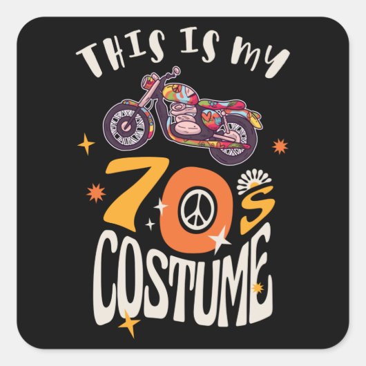 Dit is mijn kostuum van 70. vierkante sticker (Voorkant)