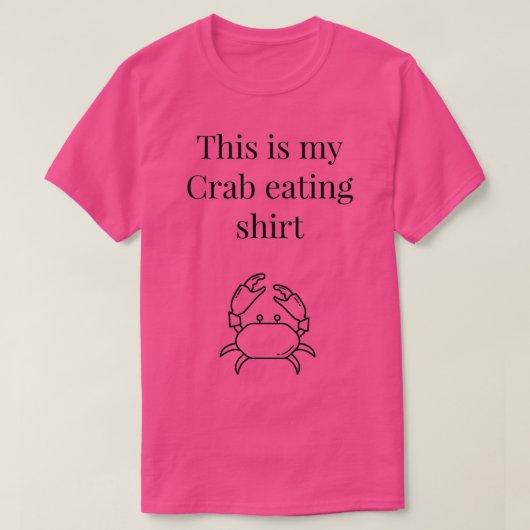 Dit is mijn krab die lekker eet t-shirt (Design voorkant)
