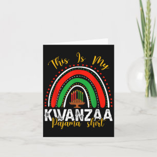 Dit Is Mijn Kwanzaa Pyjamashirt Kinara Principes  Kaart
