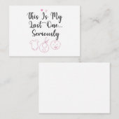 Dit is mijn laatste, grappige aankondiging van zwa (Voorkant / Achterkant)